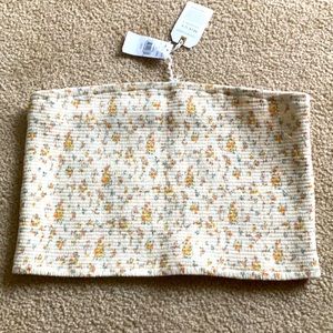 American Eagle Cropped Cream Tube Top